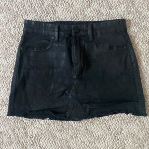 Blank NYC coated black denim skirt